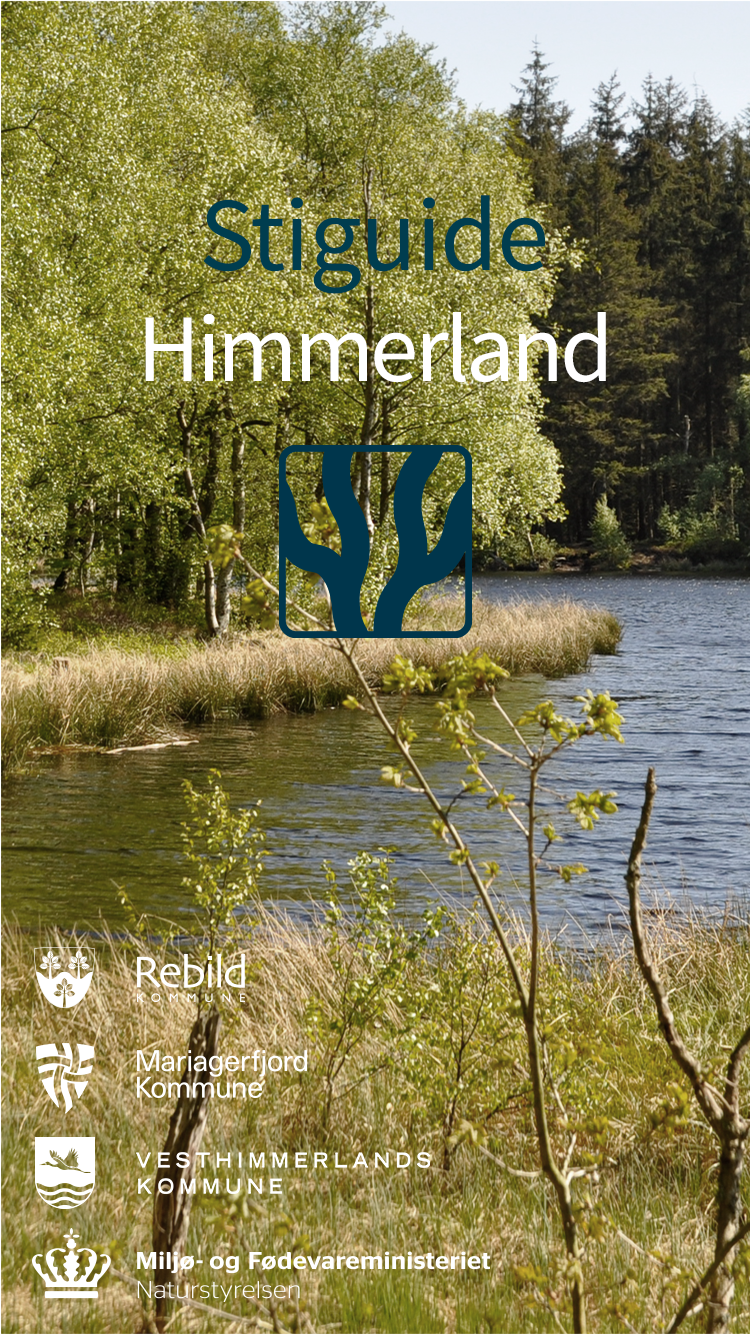 Billede af forsideskærmen på Stiguide Himmerland appen 